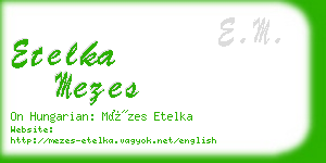 etelka mezes business card